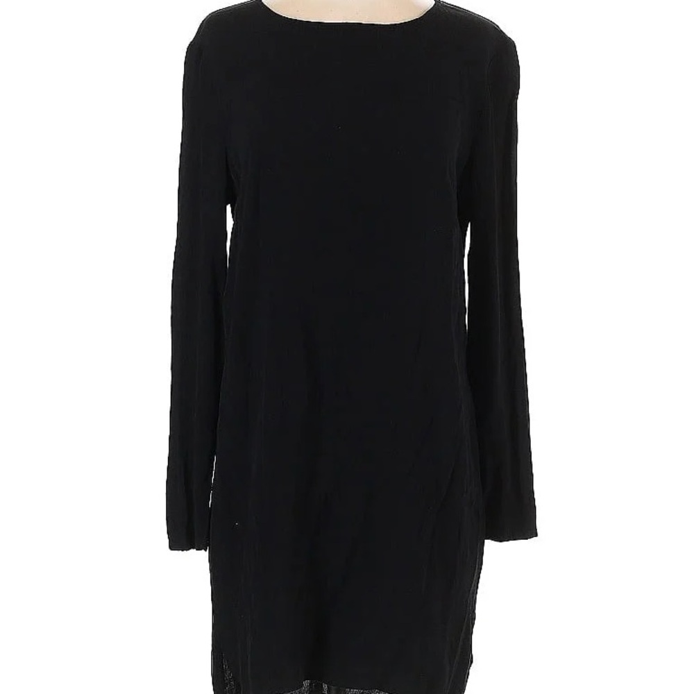 WAYF Black Shift Dress Long Sleeve USA Made Womens Size Medium